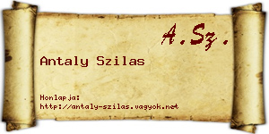 Antaly Szilas névjegykártya